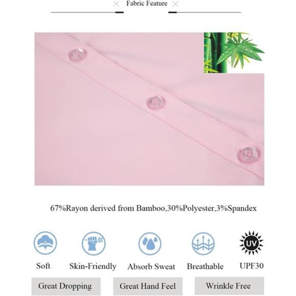 Womens Button Down Shirt Pink - Picture 4 of 4